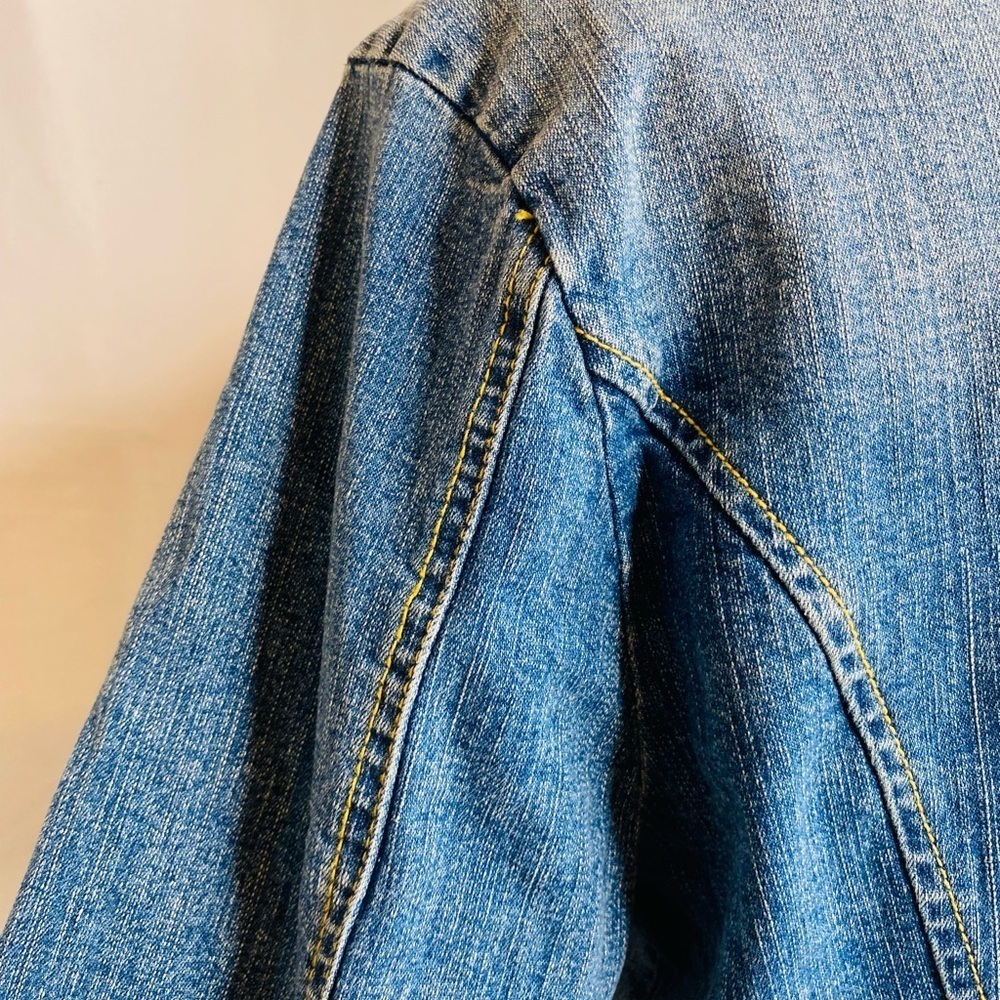 Vintage Pierre Cardin Stonewash Blue Jean Jacket Sz Large - Picture 11 of 15